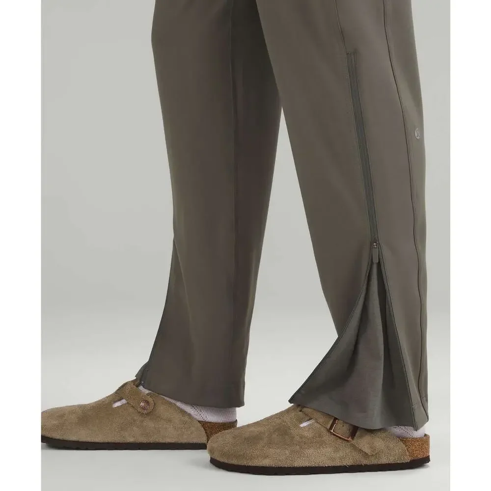 Lululemon Everlux High-Rise Zip-Leg Track Pant Size 6 Grey Sage Green Jogger
